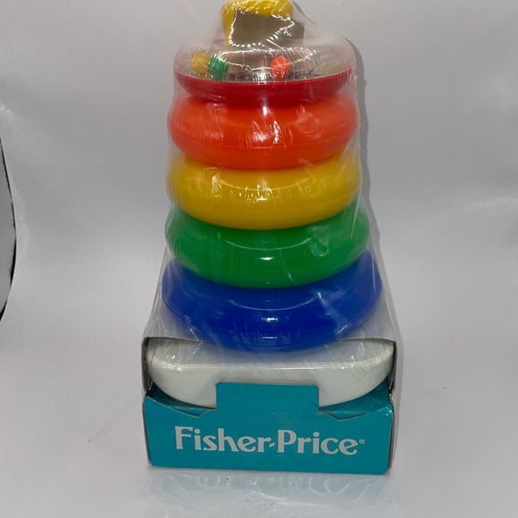 NEW 2012 Fisher Price Rock-A-Stack Stackable Plastic Rings - Picture 1 of 4